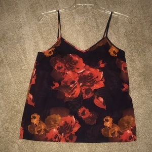 Floral spaghetti strap tank